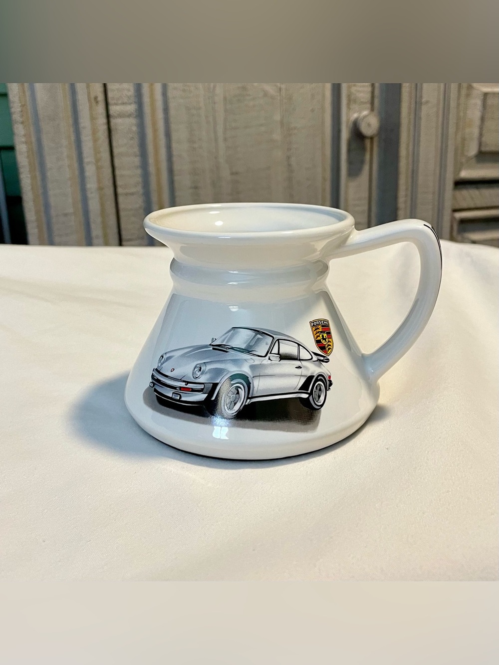 *VINTAGE* Kars Kollectible PORSCHE 911 Mug - White Ceramic w/Padded Base